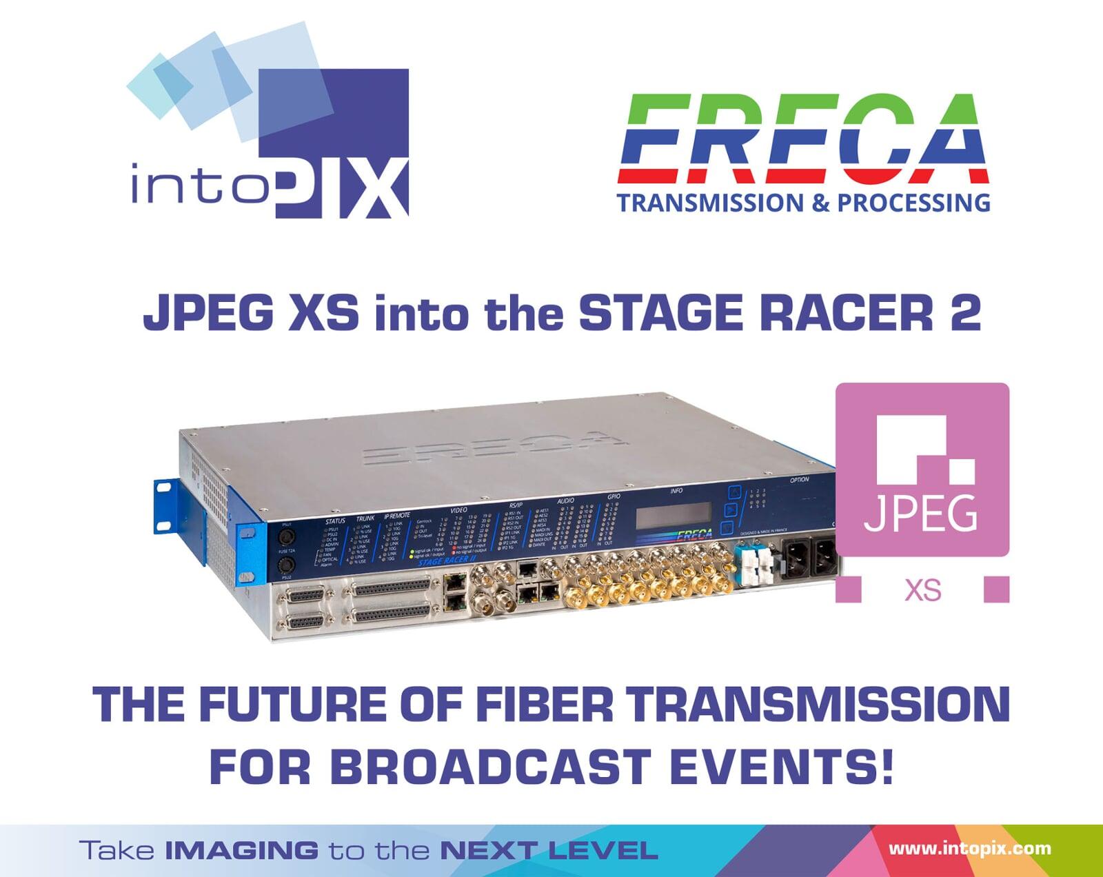 Présentation de STAGE RACER 2 avec intoPIX JPEG  XS : L'avenir de la transmission par fibre optique pour les événements Broadcast